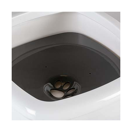 Abreuvoir anti-déversement square blanc/gris 1,5L