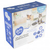 Abreuvoir anti-déversement square blanc/gris 1,5L
