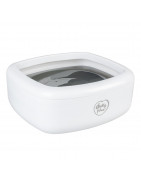 Abreuvoir anti-déversement square blanc/gris 1,5L