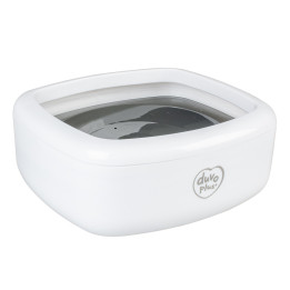 Abreuvoir anti-déversement square blanc/gris 1,5L