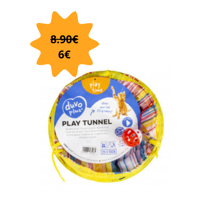 Duvo+ Tunnel de jeu pour chat | Tunnel avec clochette