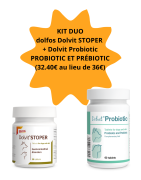 KIT DUO dolfos Dolvit STOPER + Dolvit Probiotic  PROBIOTIQUES ET PRÉBIOTIQUES (32.40€ au lieu de 36€)