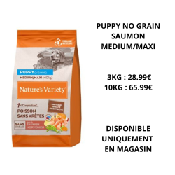 Nature's variety puppy no grain medium/maxi saumon (3kg ou 10kg)