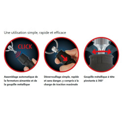 Laisse plate aimantée GoLeyGo 2.0 140-200cm/20mm pour chien jusqu'à 60kg