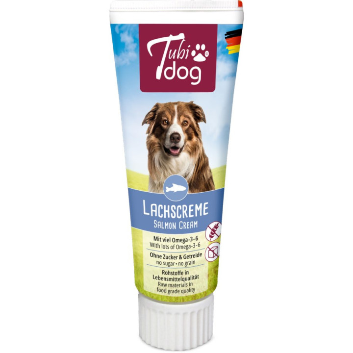 Tubi Dog Saumon 75 g | Crème à lécher pour chien