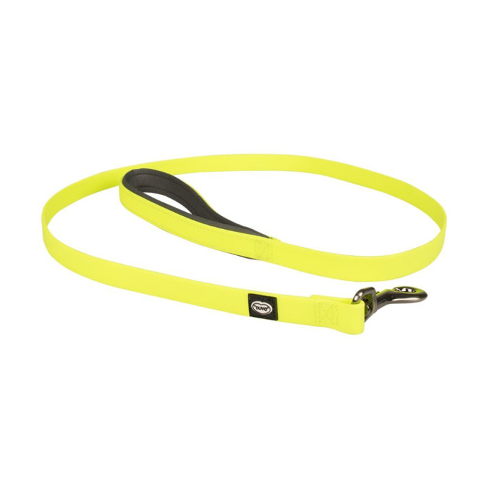 Laisse PVC waterproof chien jaune néon 100 cm | South Explore