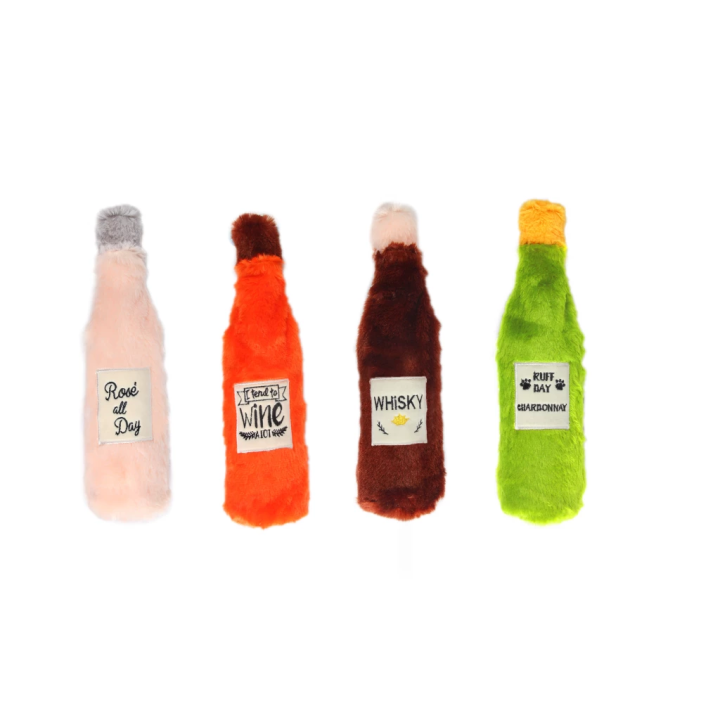 Peluche bouteille chien AFP Doggie’s Happy Hour | Jouet couineur