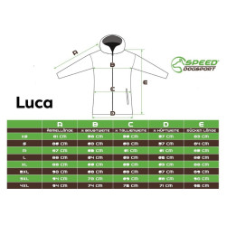 Veste d'hiver Sports canins LUCA speed dogsport xxl noir et vert