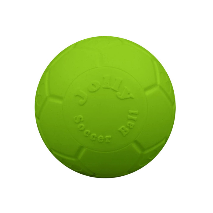 Jolly Soccer Ball pour chien : ballon résistant en JollyFlex, flottant et idéal pour les jeux de poursuite en extérieur. Livrais
