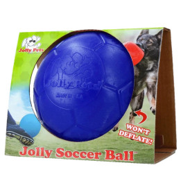 Jolly Soccer Ball pour chien : ballon résistant en JollyFlex, flottant et idéal pour les jeux de poursuite en extérieur. Livrais