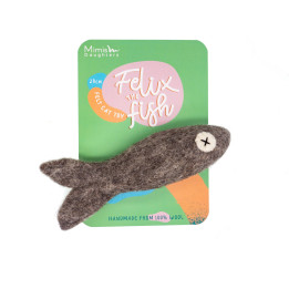 Jouet poisson chat en laine feutrée | Felix 20 cm