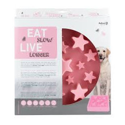 Gamelle anti-glouton Eat Slow Live Longer étoile rose taille L