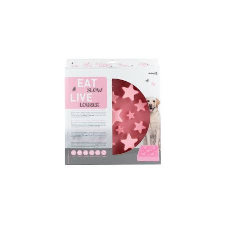 Gamelle anti-glouton Eat Slow Live Longer étoile rose taille L