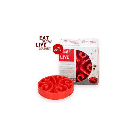 Gamelle anti-glouton Eat Slow Live Longer original rouge taille L