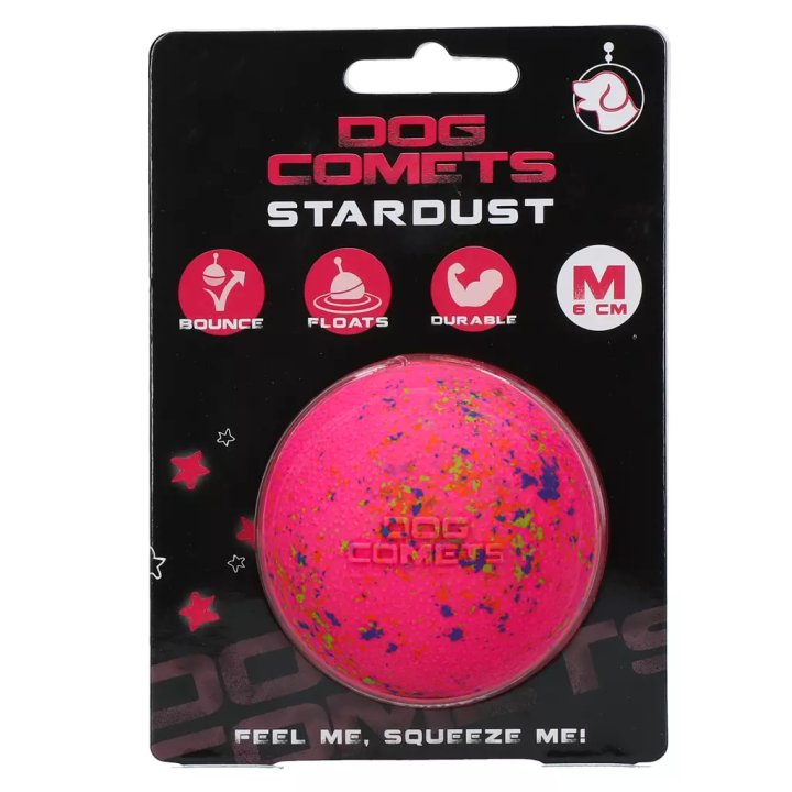 Balle chien Dog Comets Stardust 6 cm | Caoutchouc naturel