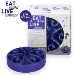 Gamelle anti-glouton Eat Slow Live Longer original bleu taille S