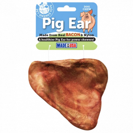 Jouet nylon Bacon Pig Ear Médium 10cm