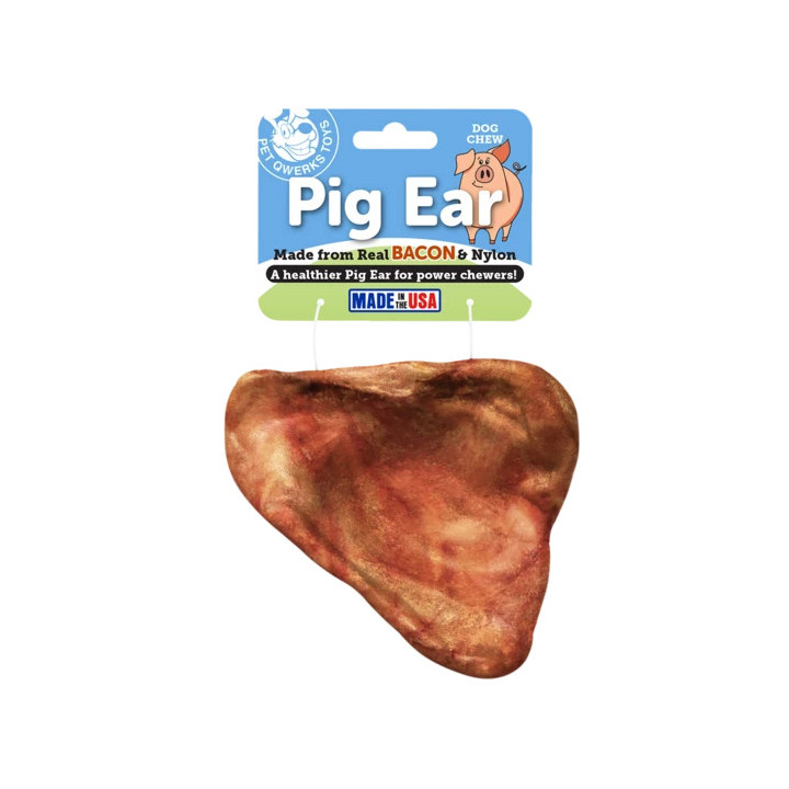 BarkBone Pig Ear Bacon 10 cm | Jouet nylon chien