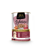 Era Pâtée Sybarite chien thon et porc, avec patate douce, enrichie en huile de saumon et romarin 400 g.