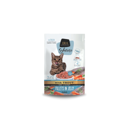 Era sybarite filets en gelée avec de la truite  et du poulet, enrichis avec des carottes et romarin 85g