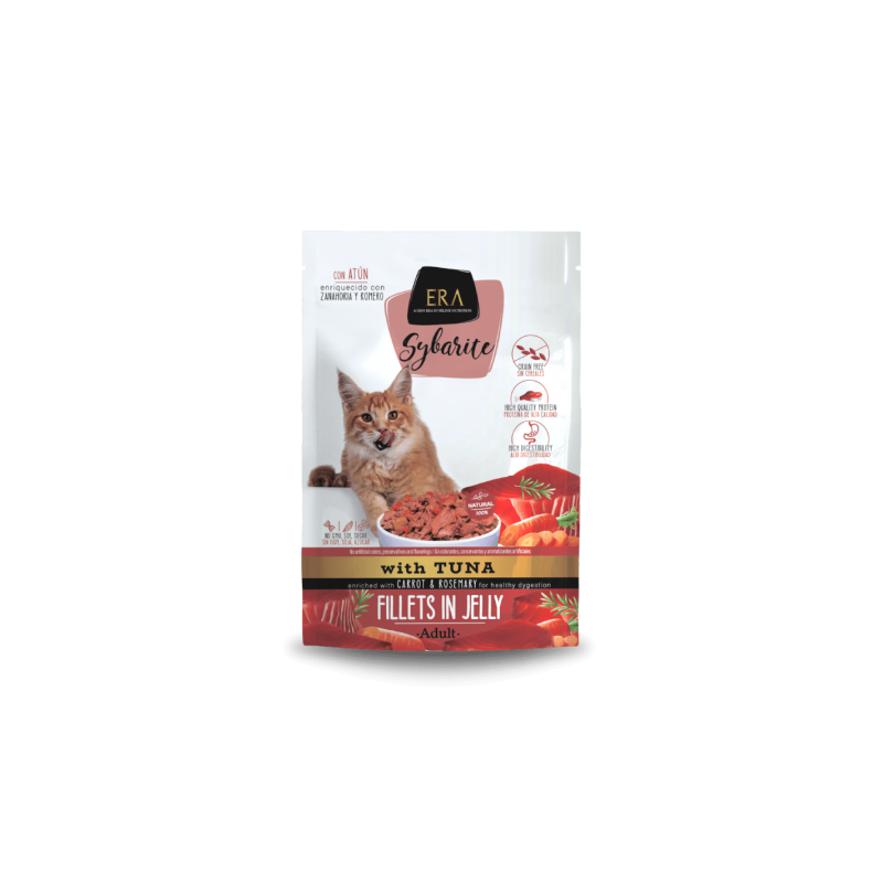 Era sybarite filets en gelée thon et du poulet,  enrichis avec des carottes et romarin 85g