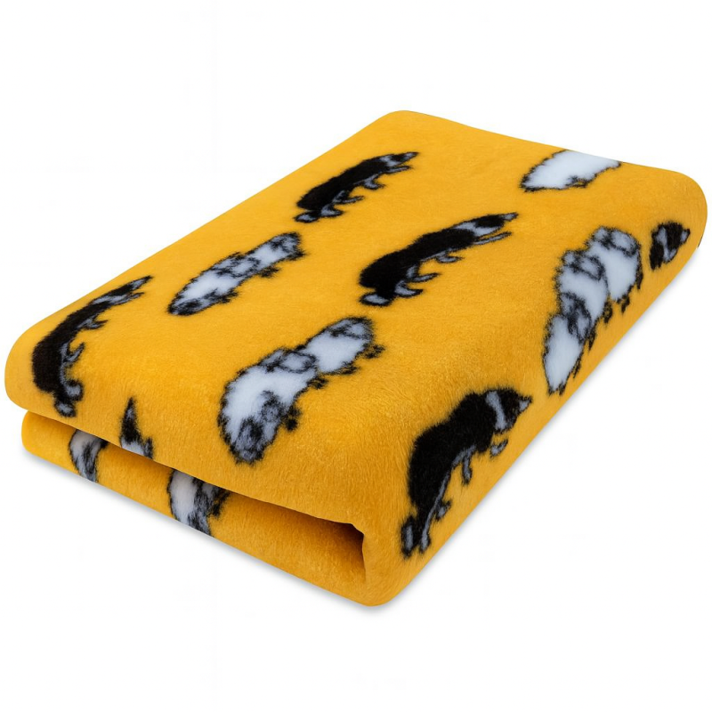 VETBED 50x75 border mouton jaune