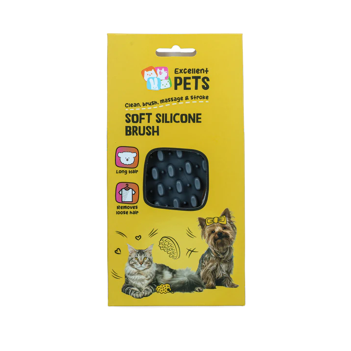 Brosse silicone chien & chat poils longs | Excellent Pets