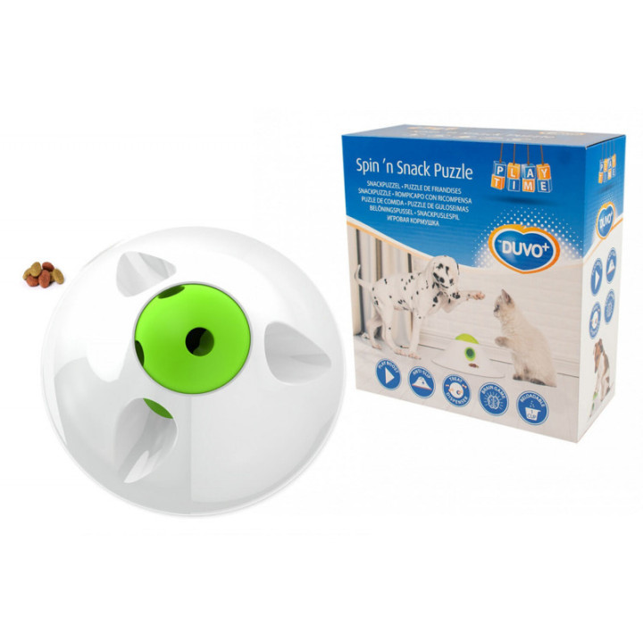 Duvo+ Spin'n Snack Puzzle | Jeu intelligence chat & chien