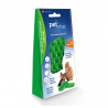 Brosse pet+me® en silicone verte (pour petits animaux à poils longs, épais et sous-poils)