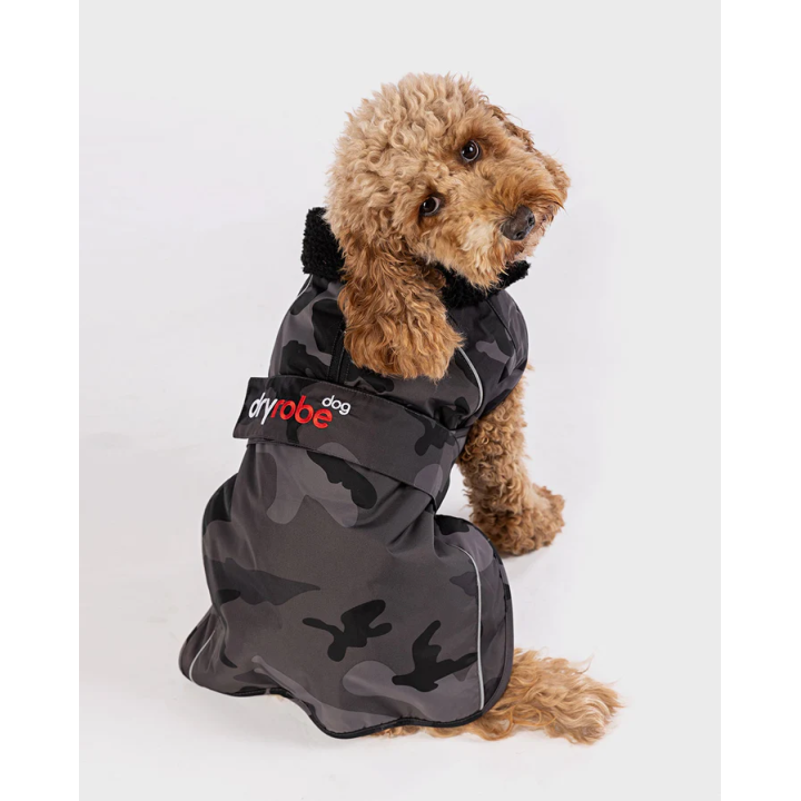 Dryrobe veste chien Noir Camouflage | Nature Hito Croq