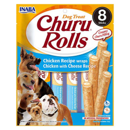 INABA Churu Rolls Poulet & Fromage chien | Friandises x8