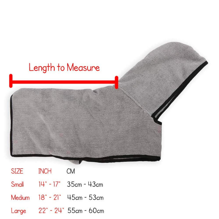 Peignoir microfibre chien GROOM | Manteau de séchage