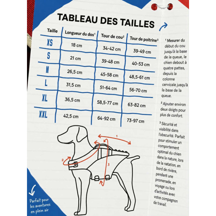 Duvoplus Trail Taille S | Gilet de sauvetage chien orange