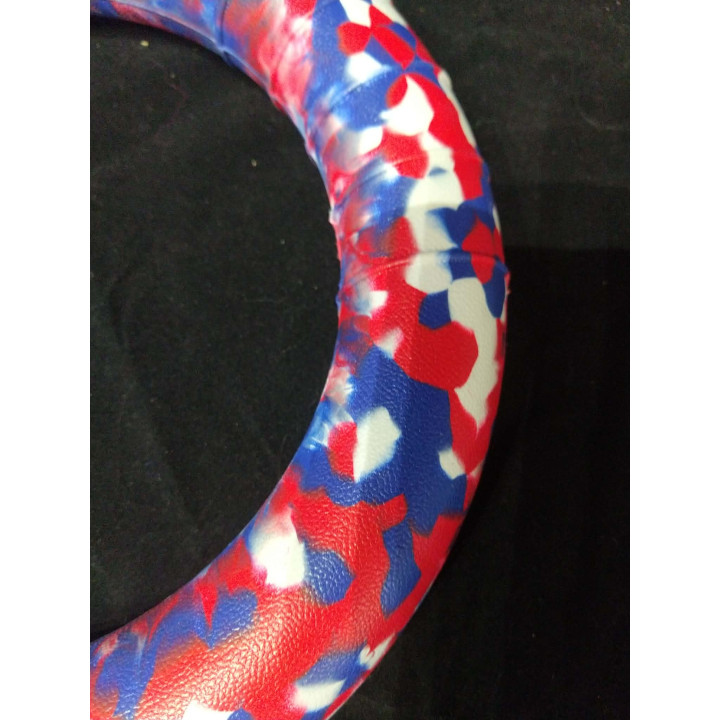 Anneau flottant EVA chien 25 cm | Bleu Blanc Rouge
