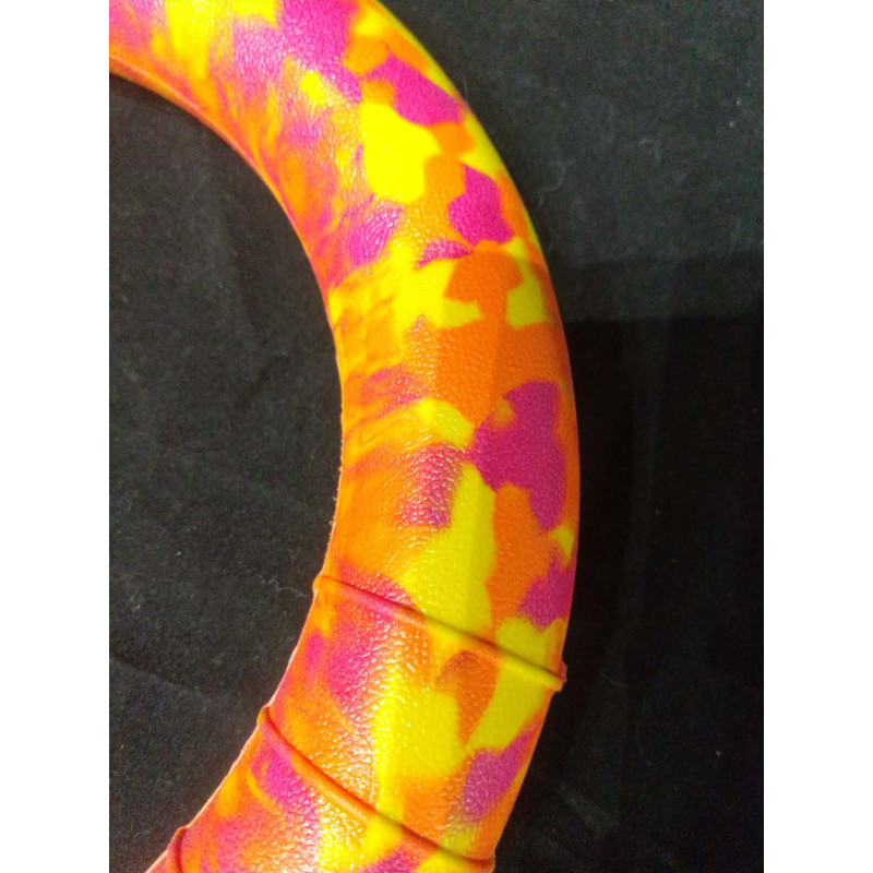 Anneau 25 cm diametre orange jaune fushia