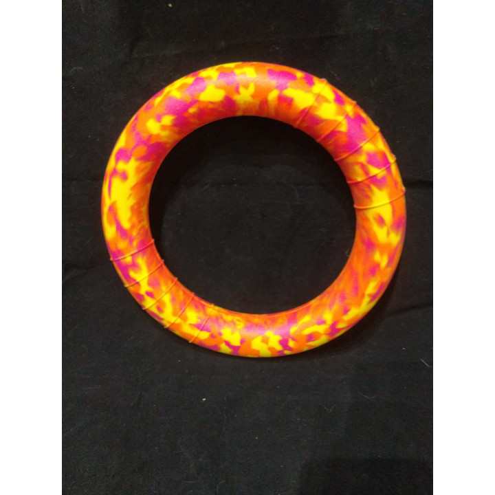 Anneau flottant EVA chien 25 cm | Orange Jaune Fuchsia