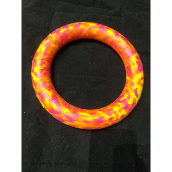 Anneau flottant EVA chien 25 cm | Orange Jaune Fuchsia