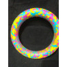 Anneau 25 cm diametre fushia bleu clair jaune