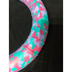 Anneau 25 cm diametre lilas fushia bleu clair