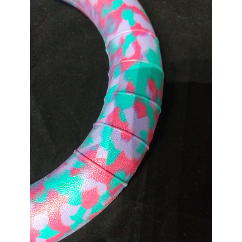 Anneau 25 cm diametre lilas fushia bleu clair