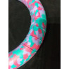 Anneau 25 cm diametre lilas fushia bleu clair