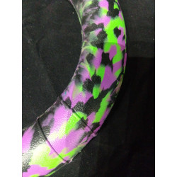 Anneau 25 cm diametre noir vert violet