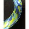 Anneau 25 cm diametre bleu ciel jaune bleu foncé