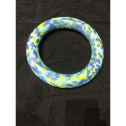 Anneau 25 cm diametre bleu ciel jaune bleu foncé