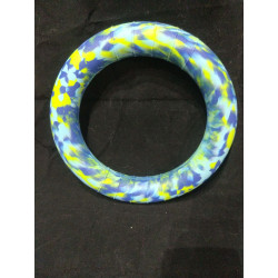 Anneau 25 cm diametre bleu ciel jaune bleu foncé