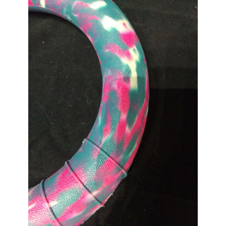 Anneau flottant EVA chien 25 cm | Violet Turquoise Blanc Phosphorescent