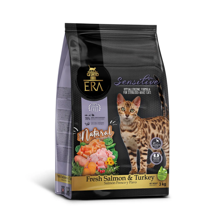 ERA Grain-Free Saumon & Dinde chat adulte | Nature Hito Croq