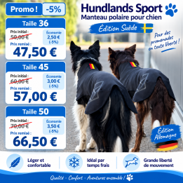 Hundlands Sport Allemagne | Manteau polaire chien sport