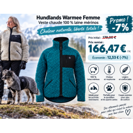 Hundlands Warmee Femme | Veste 100 % laine mérinos