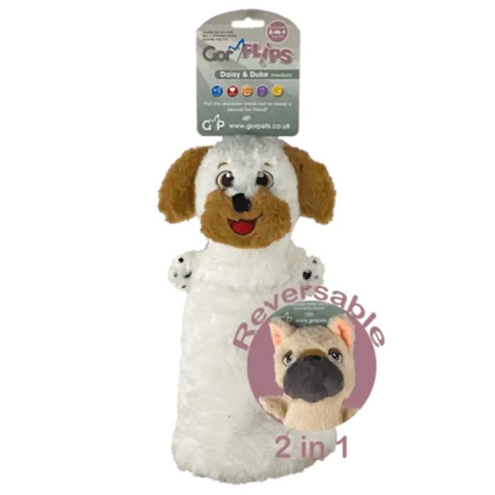 Daisy & Duck Gor Flips | Peluche réversible chien